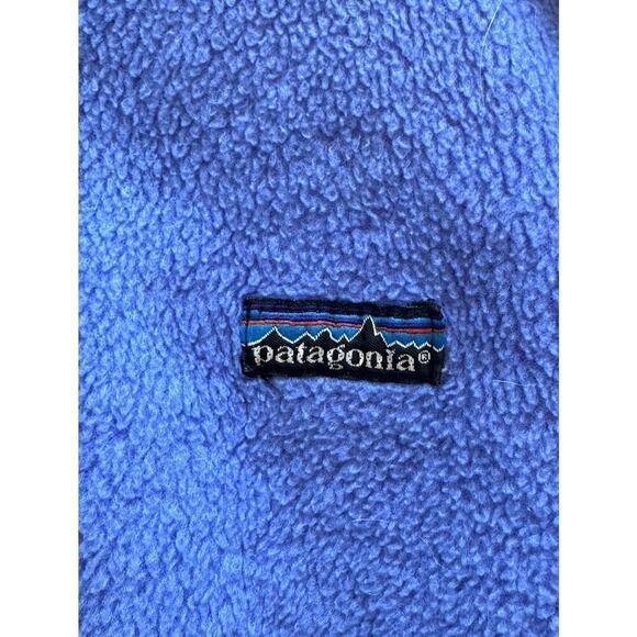 Patagonia Vintage Full Zip Fleece Bomber Jacket Sweatshirt Kids Size 7/8 - Picture 2 of 5